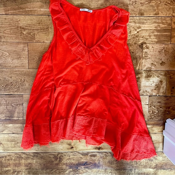 Dex Orange Relaxed Ruffled Tunic - Picture 4 of 7